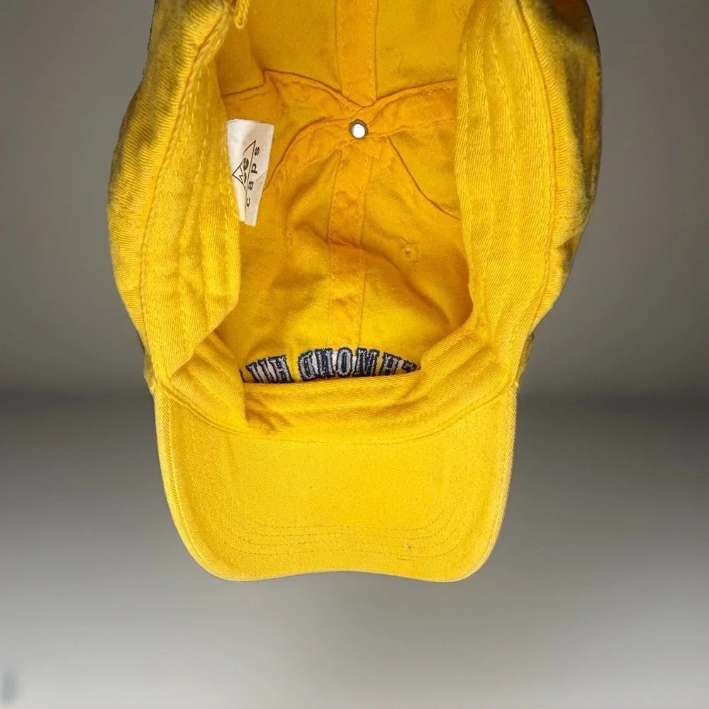 Caps Richmond Hill Georgia Hat Yellow Souvenir Dad Cap Hook and Loop Flaws OSFA